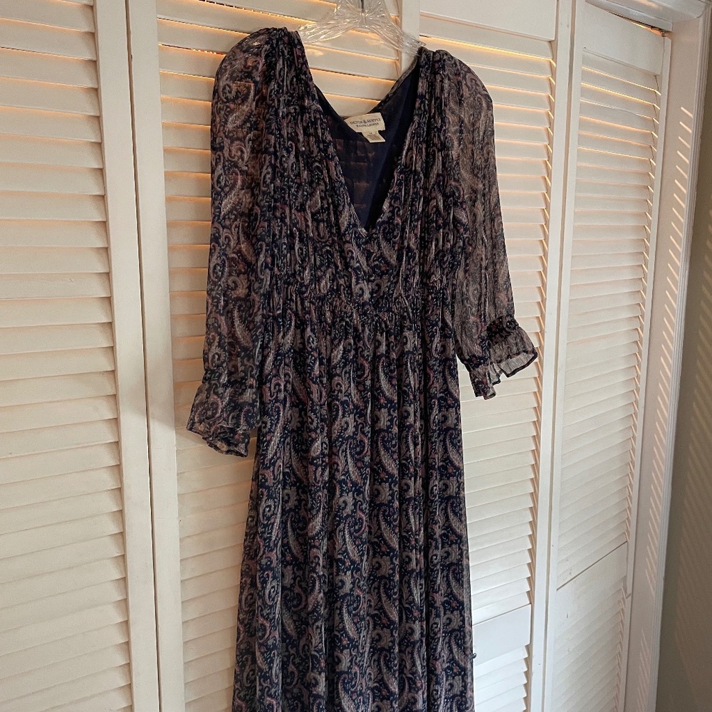 Denim & Supply Ralph Lauren Navy Paisley Maxi Dress